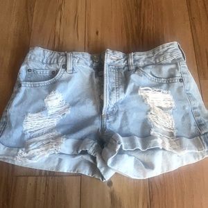 Garage denim jean shorts